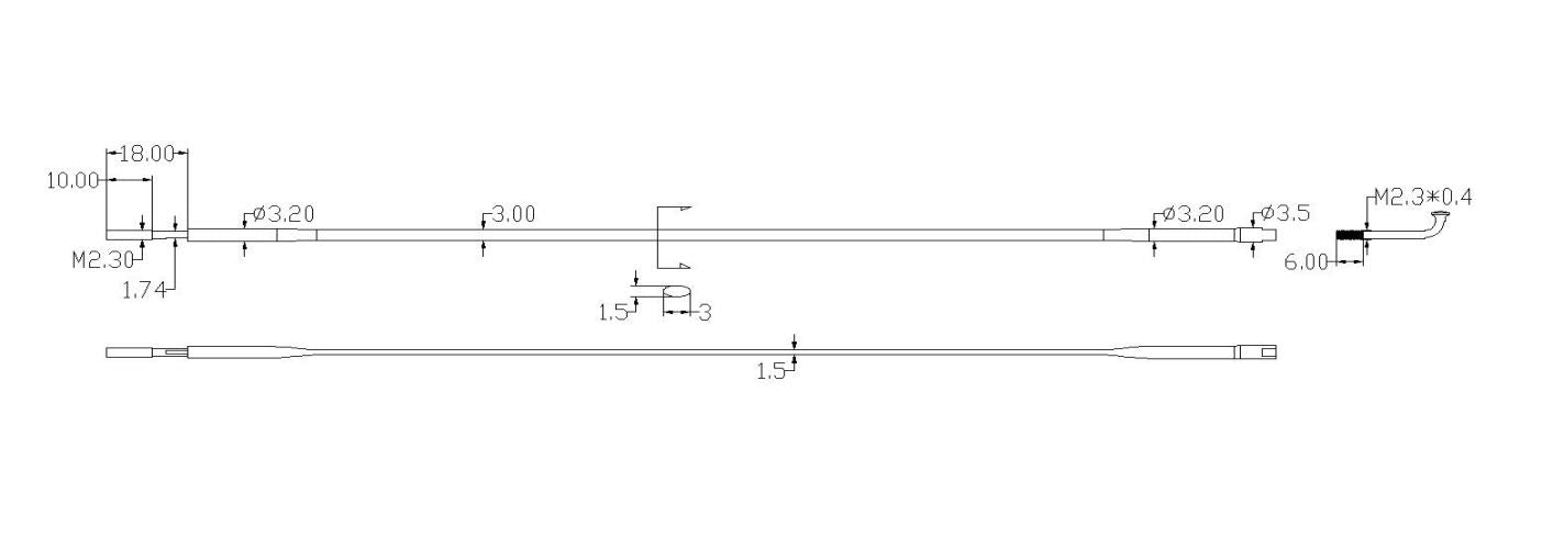 Carbon spoke elbow J spoke 2.8g