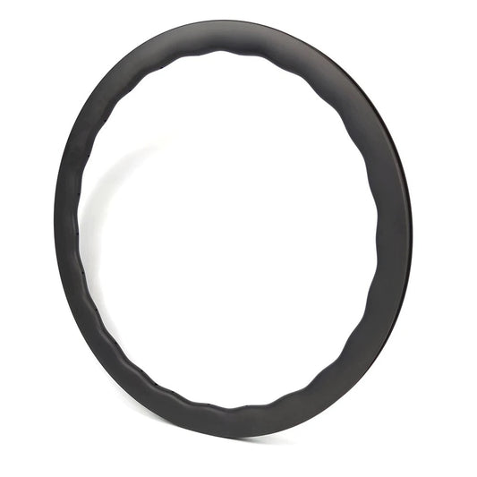 Carbon rim close-up - wavy design lightweight road wheel | BikeCarbonParts