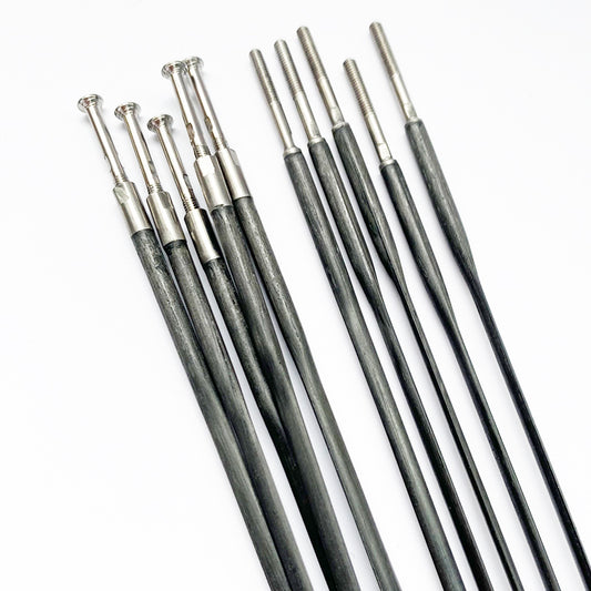 2.6g aero carbon spokes for mountain gravel bike - straight pull | BikeCarbonParts