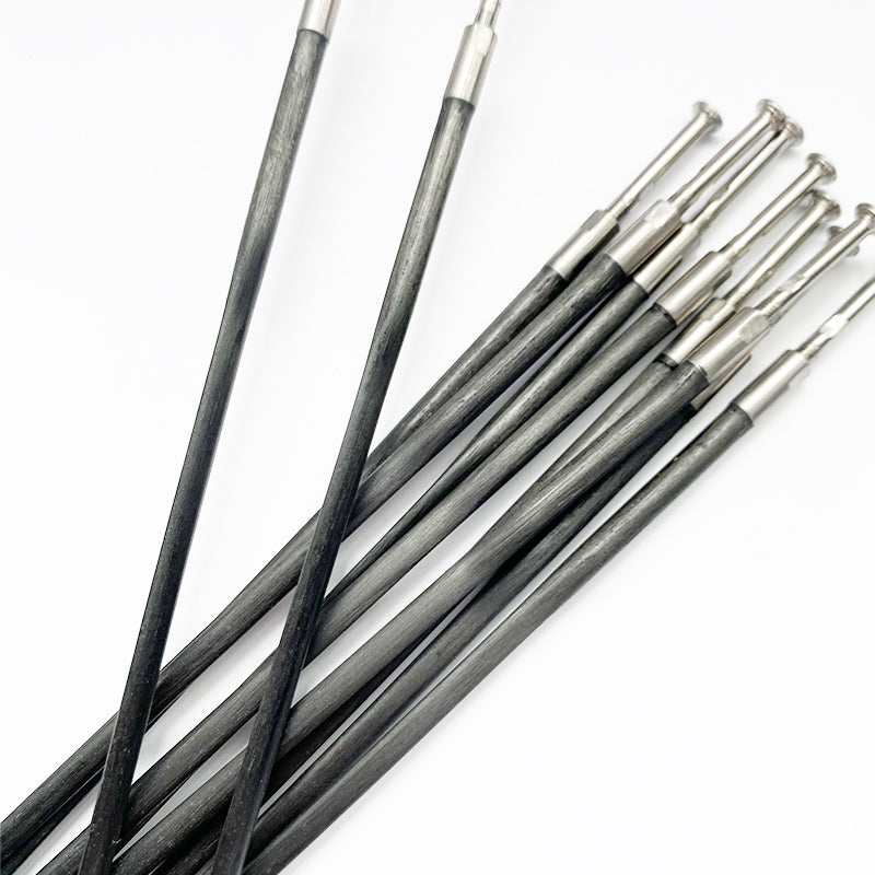2.6g carbon spoke close-up - titanium alloy nipple | BikeCarbonParts