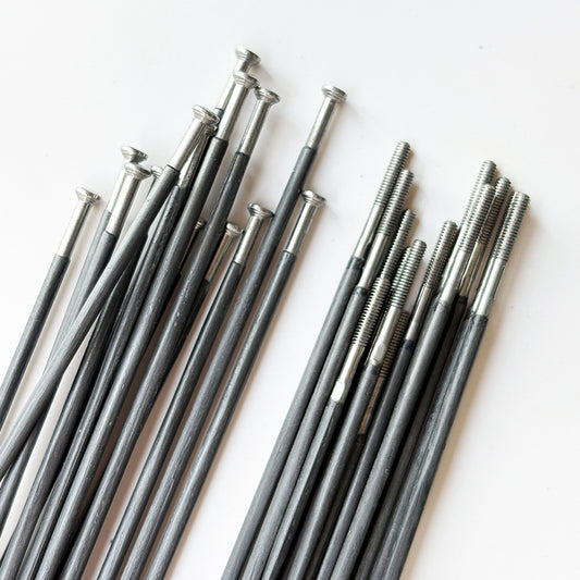 2g round carbon spokes for MTB mountain bike - ultra light | BikeCarbonParts
