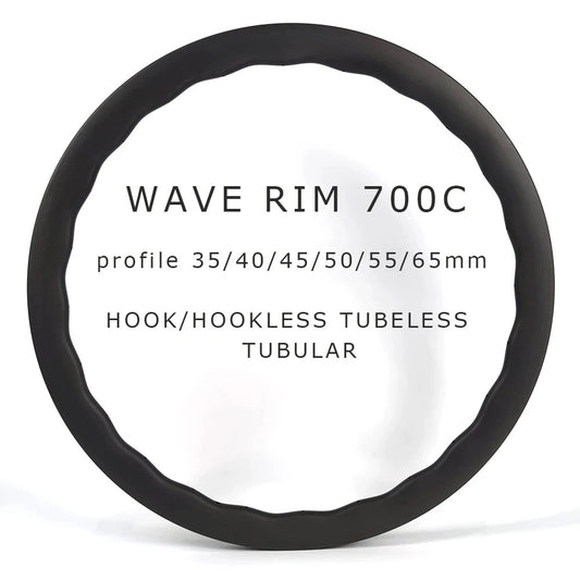 Carbon fiber wavy rims for road bike - aerodynamic wave profile | BikeCarbonParts